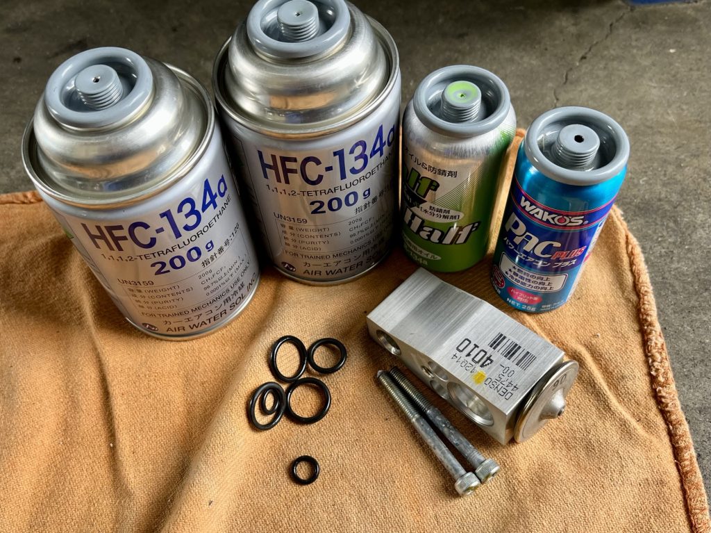 エアコン修理に使用した部品