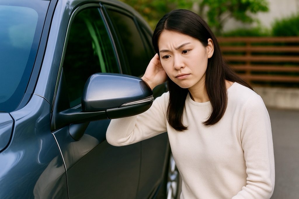 サイドミラーに当たったかも…傷なしでも届出必要？