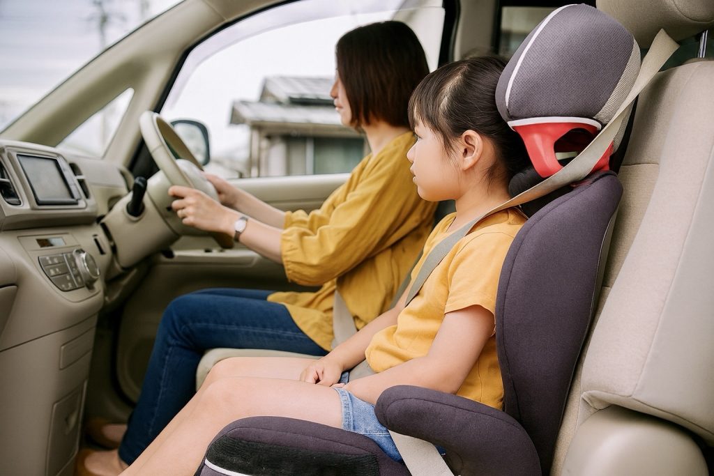 チャイルドシートは助手席でなく後部座席に!その理由と法律