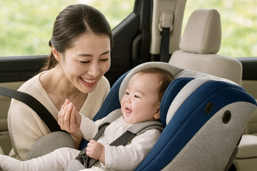 新生児~乳児期は後ろ向きで使用