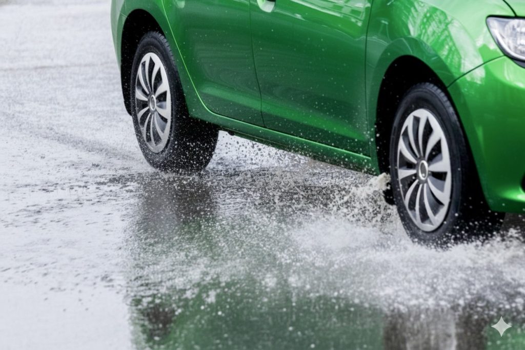 雨の日のスタッドレスは滑りやすい？