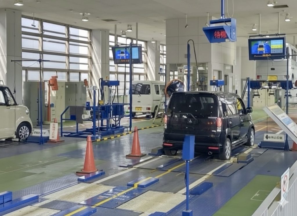 飛び石のヒビ割れ状態で車検は通るか